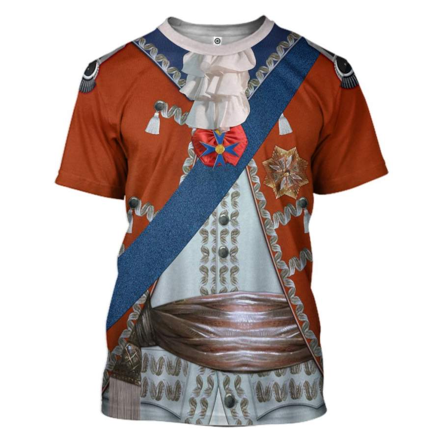Gearhuman 3D Stanislaw August Poniatowski King of Poland Custom Tshirt Apparel