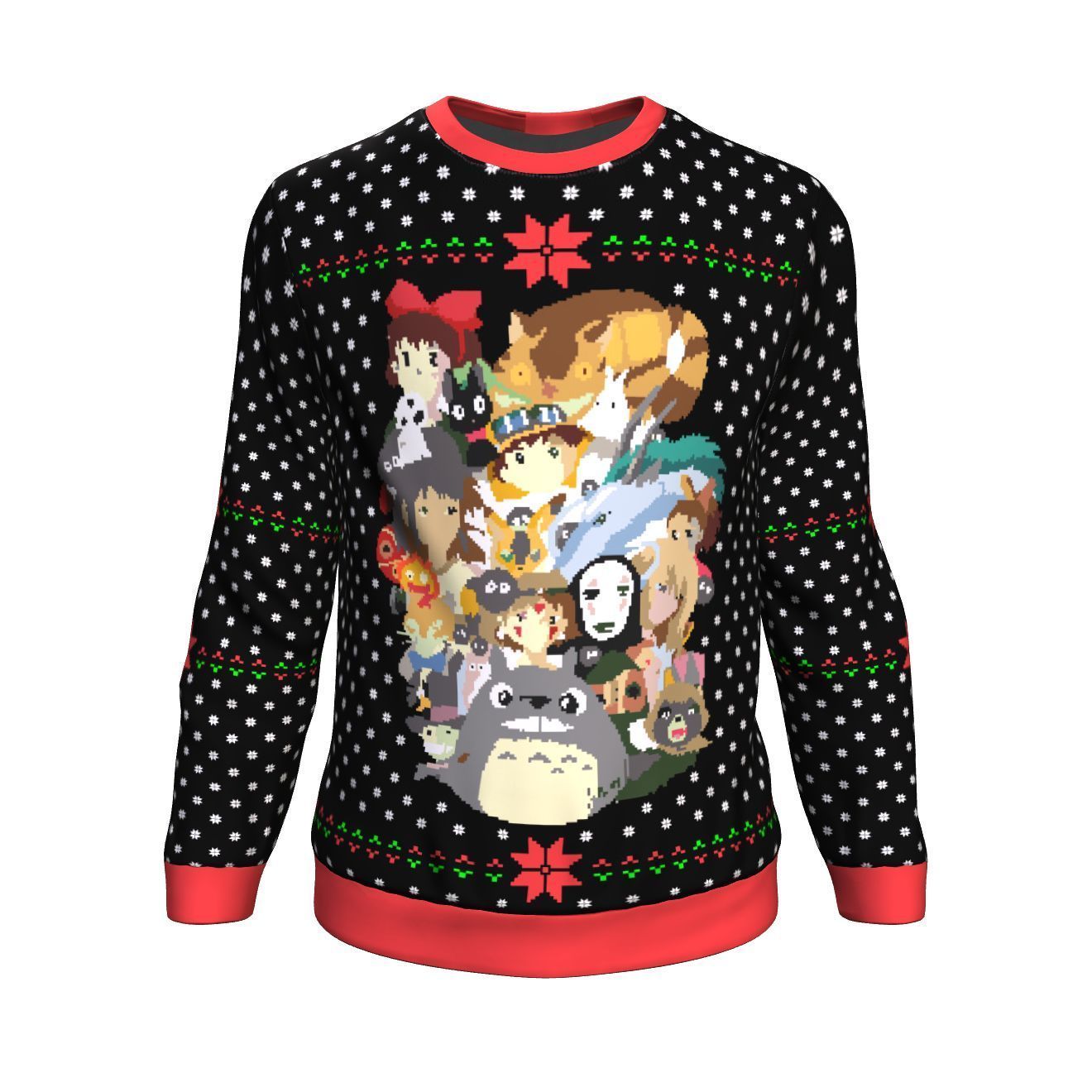 STUDIO GHIBLI XMAS MAIN MIYAZAKI PREMIUM UGLY CHRISTMAS SWEATER – AMAZING GIFT IDEA – THANKSGIVING GIFT