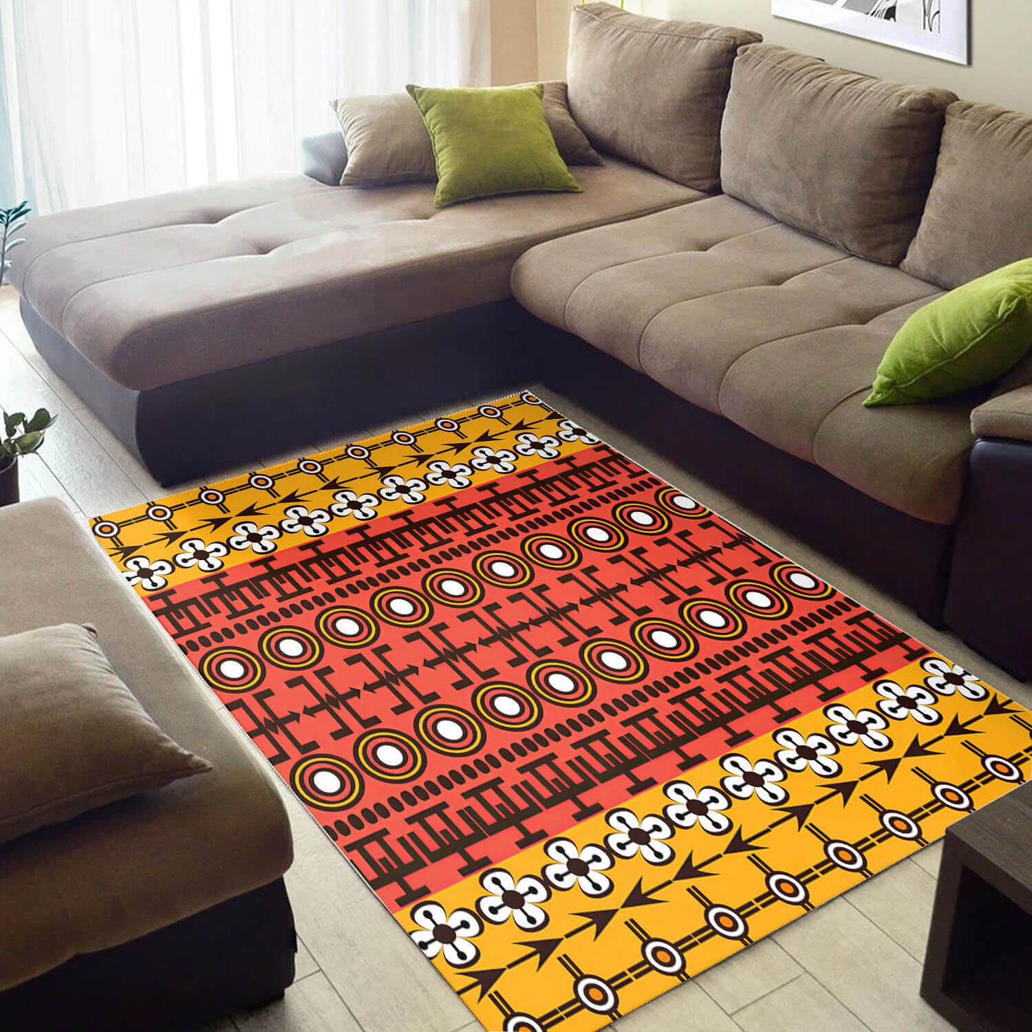 Trendy African Rug Cool Afro American Afrocentric Art African Large Rug African Themed Home Decor BPS3440