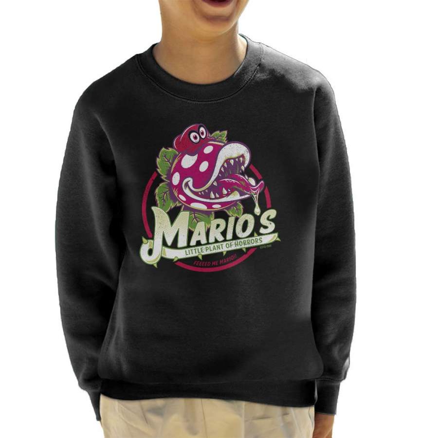 Super Mario Little Plant Of Horrors Kid’s Sweatshirt