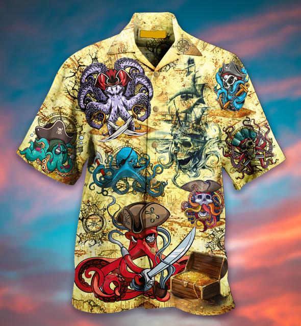 Octopus Pirates Beach Hawaii Shirt For Men Women Adult Ha67114