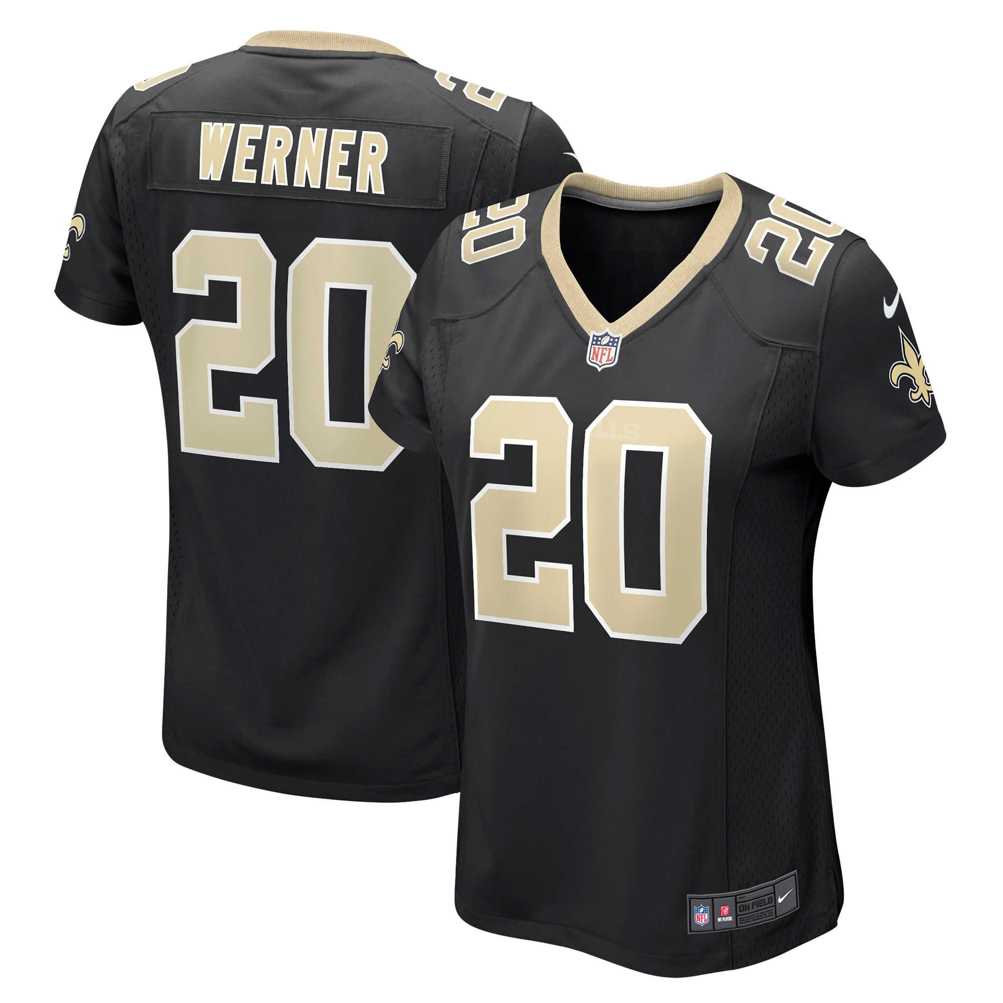 Pete Werner New Orleans Saints Women's Game Jersey – Black