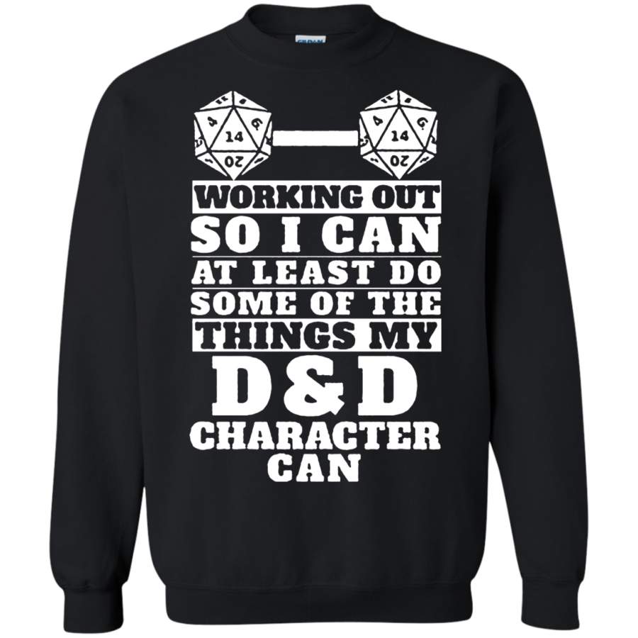 AGR Working Out Dungeons and Dragons Board Game Sweatshirt