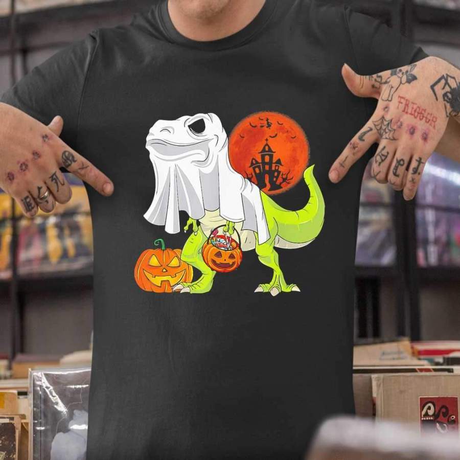 Dinosaurs Ghost Candy Halloween T-shirt