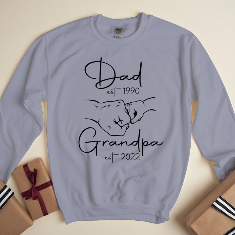 Personalized Dad Est Grandpa Est Sweatshirt