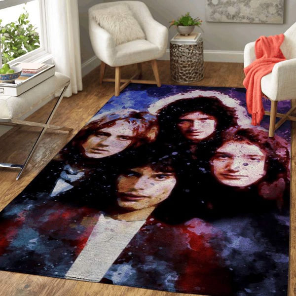 Queen Band Music Retro Art For Fans Area Rug