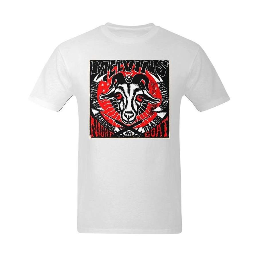 Men’S Fashion Melvins Night Goat Poster Design Cotton T-Shirt