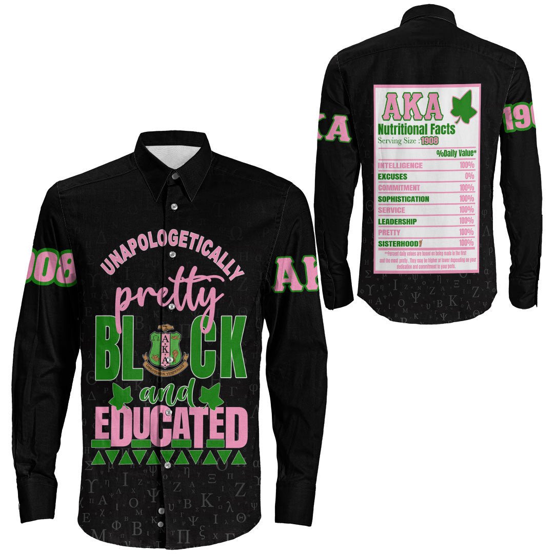 Alpha Kappa Alpha Long Sleeve Button Shirt