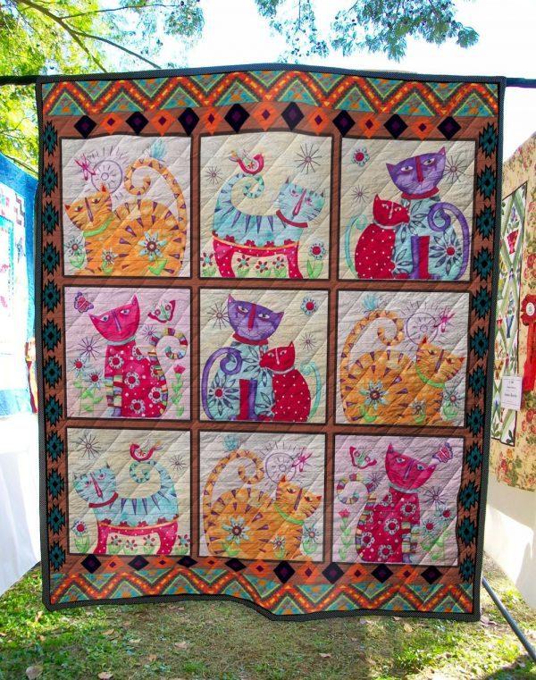 Cat Pattern Like A Tiger Quilt Blanket – Quilt