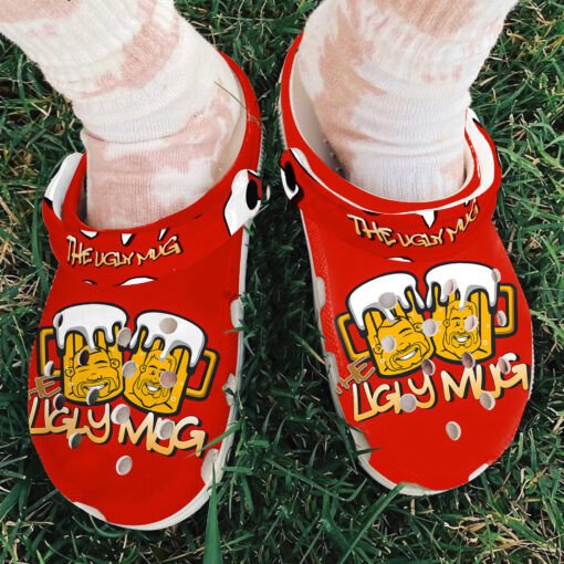 The Ugly Mug Red Theme Crocs Crocband Clog Comfortable Water Shoes