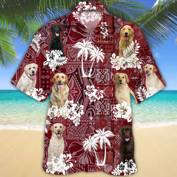 Labrador Retriever Red Hawaii Gift For Dog Lover Animal Summer Shirts Ha20533