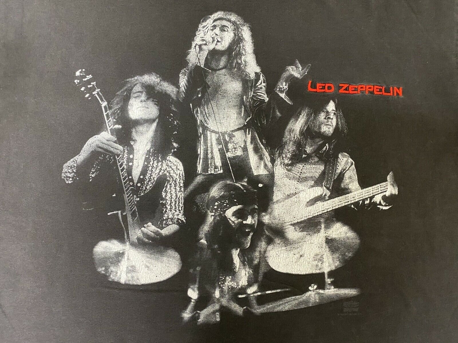 Vintage 90S Led Zeppelin Band Shirt Size Xl Embroidered Wonderland Rare