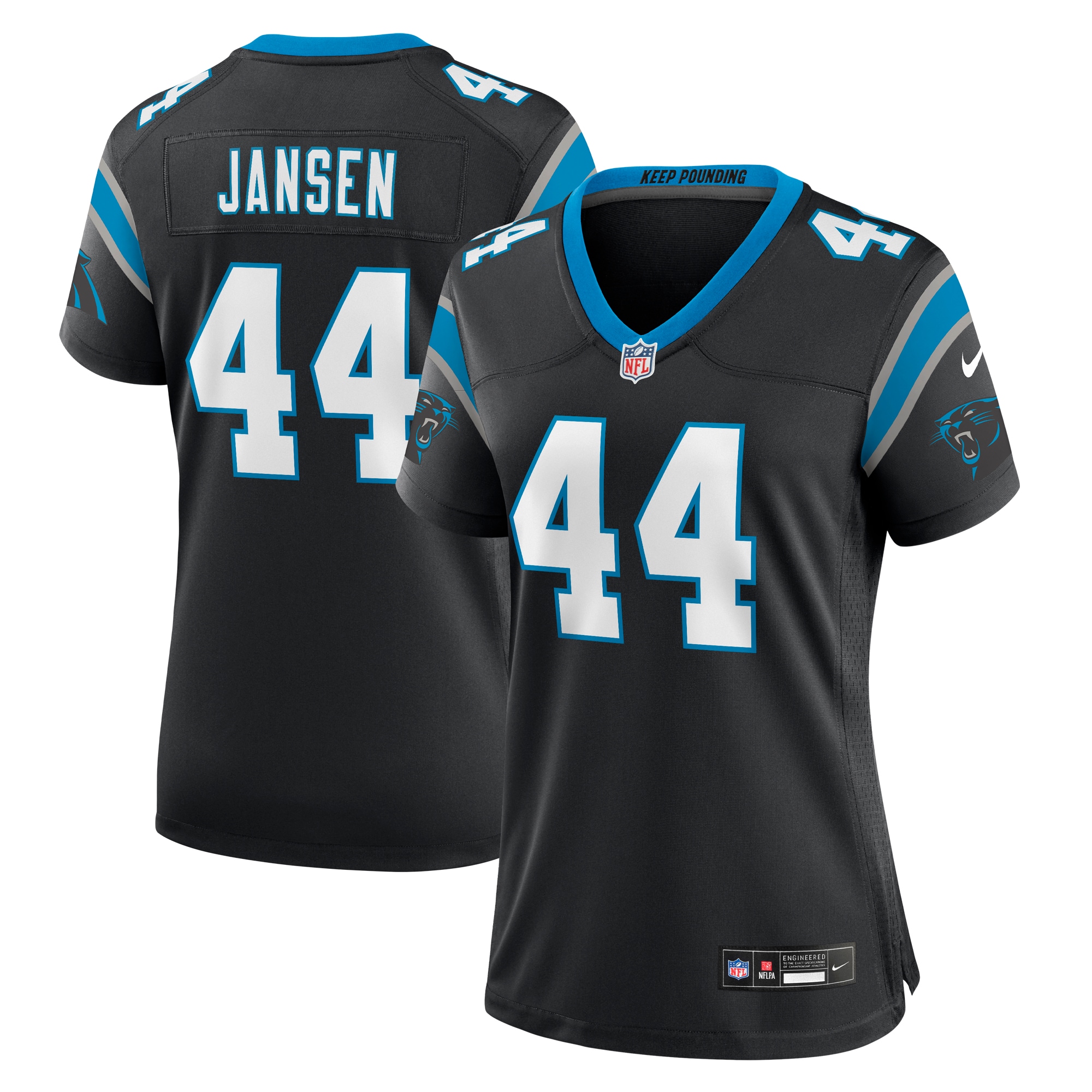 J.J. Jansen Carolina Panthers Women's Team Game Jersey – Black