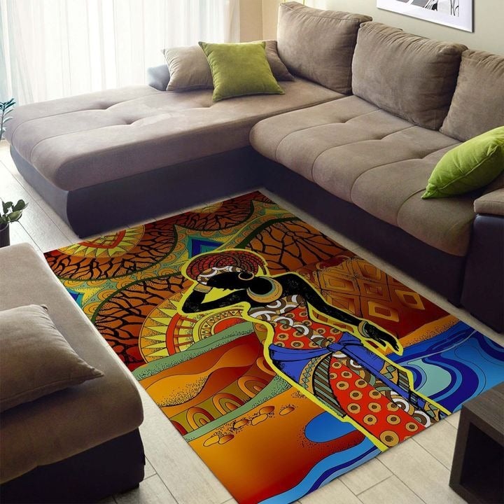 Wonderprint Area Rug African Figure Drawing 2 Area Rug  Lt10