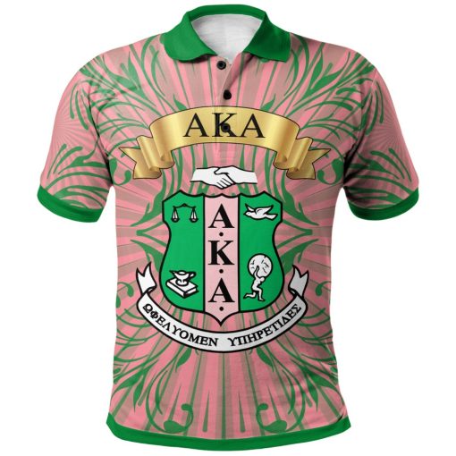 Alpha Kappa Alpha Sorority Vintage Style 3D Polo Shirt