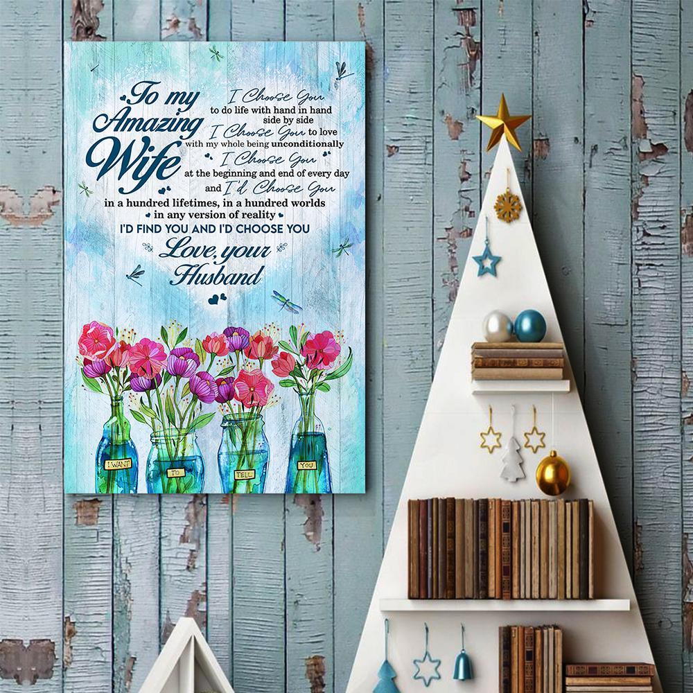 Husband To Wife Hand In Hand Side By Side Canvas And Poster