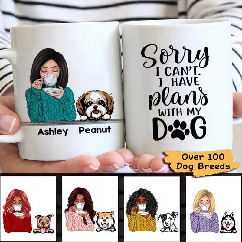 Plans With My Dogs Personalized Coffee Mug