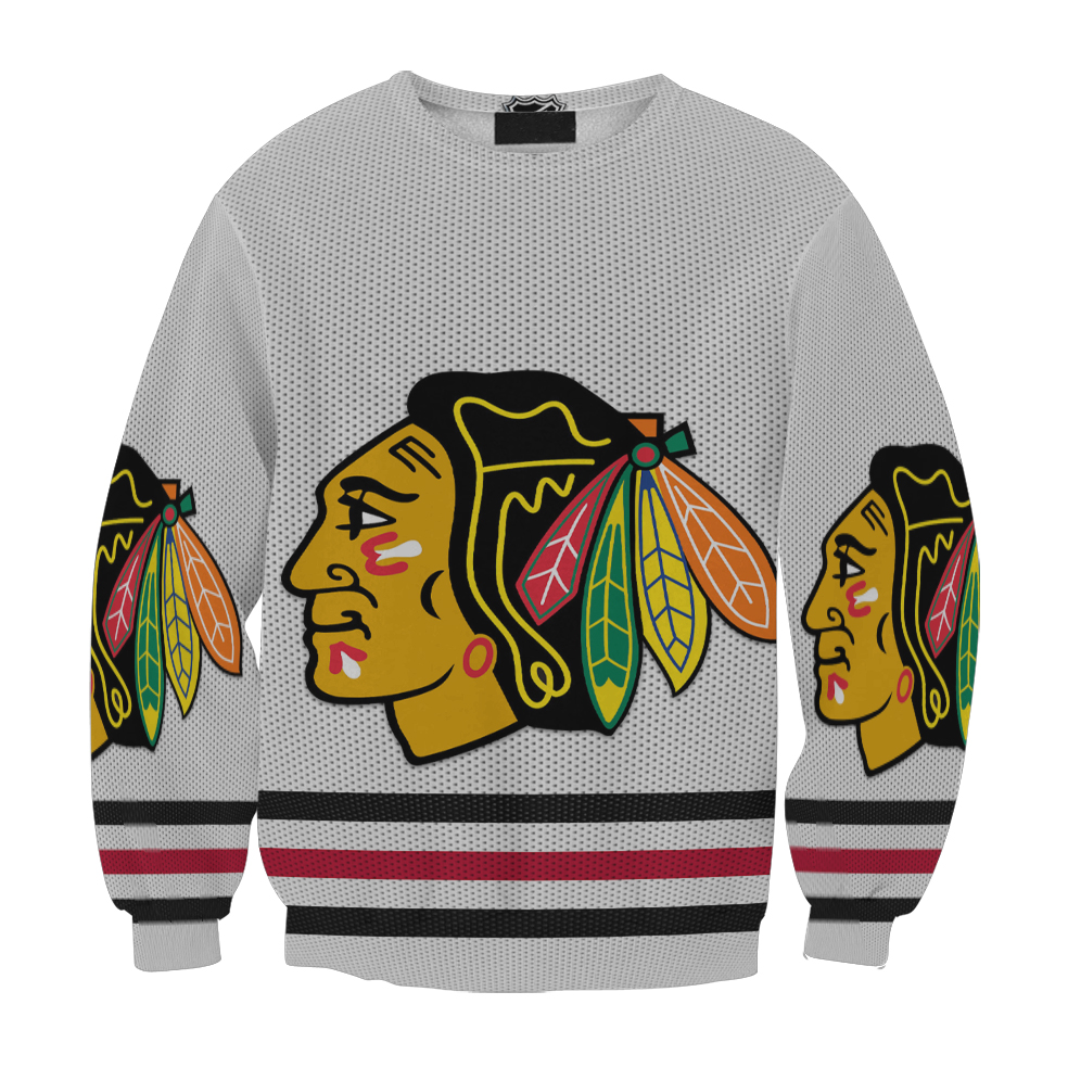 Chicago Blackhawks Emblem Texture3 Gift For Fan 3D Full Printing Sweatshirt