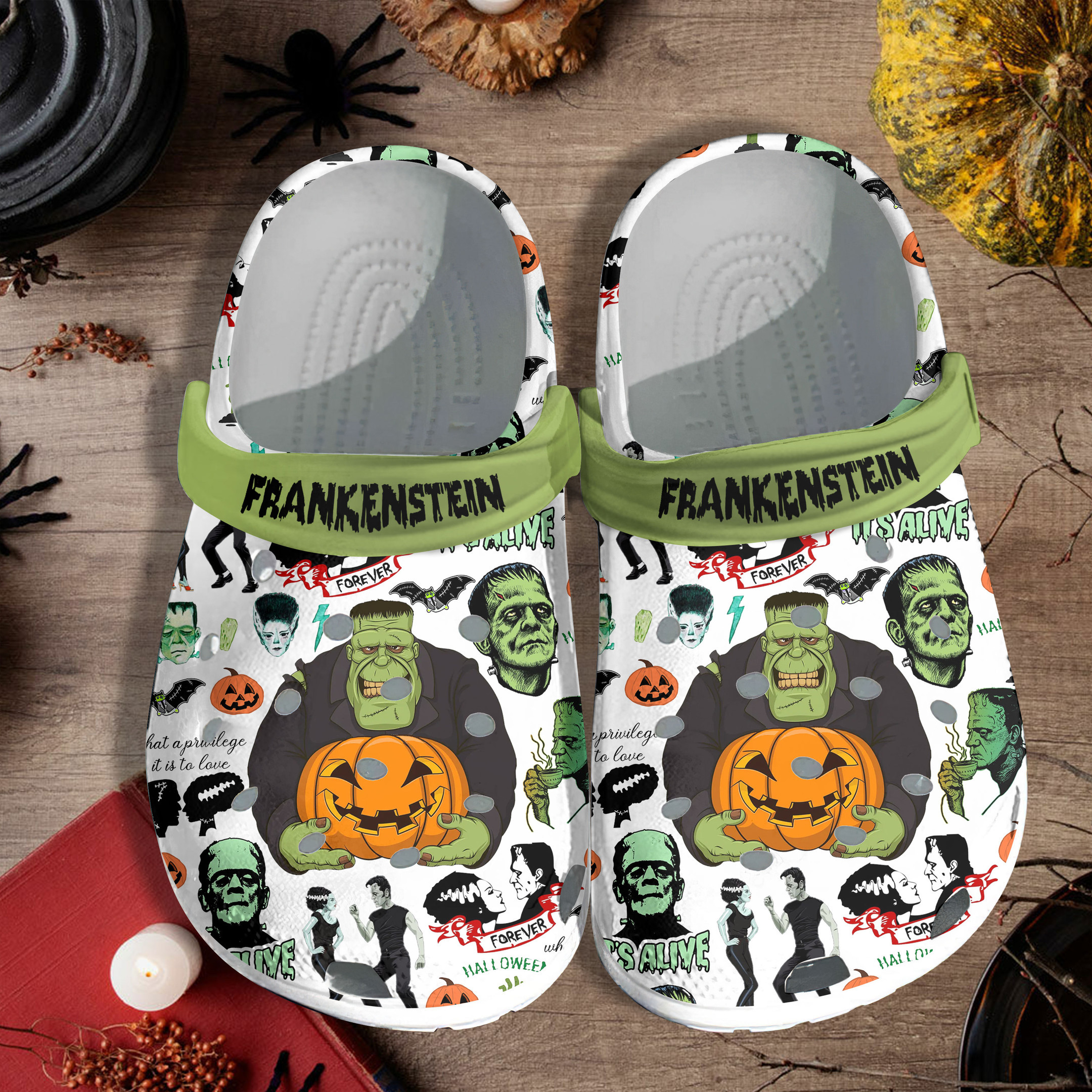 Frankenstein Movie Crocs Crocband Clogs Shoes Comfortable For Men Women and Kids