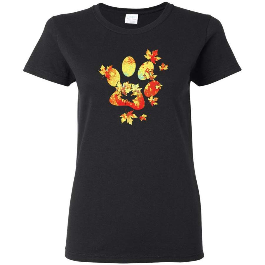 Paw Print T Shirt Dog Cat Puppy Kitten Hand Cute Simple Dog – Women Tee