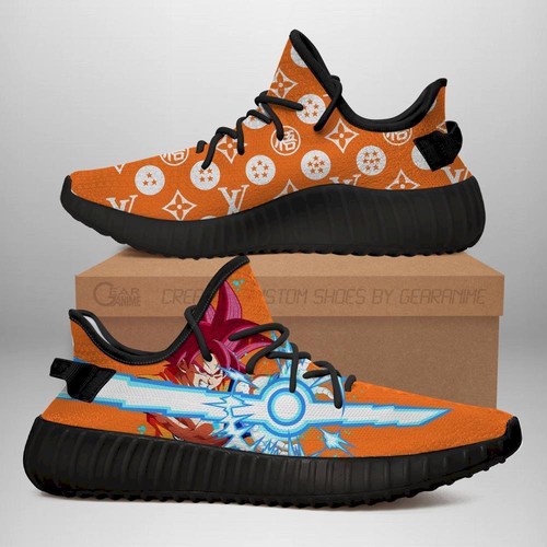 Best Goku God Yeezy Shoes Dragon Ball Z Shoes Fan For Sale