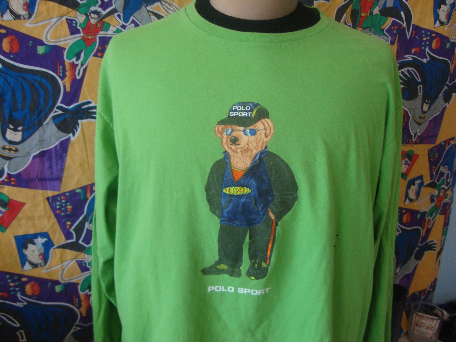 Vintage 90’s Ralph Lauren Polo Bear Green T Shirt 2