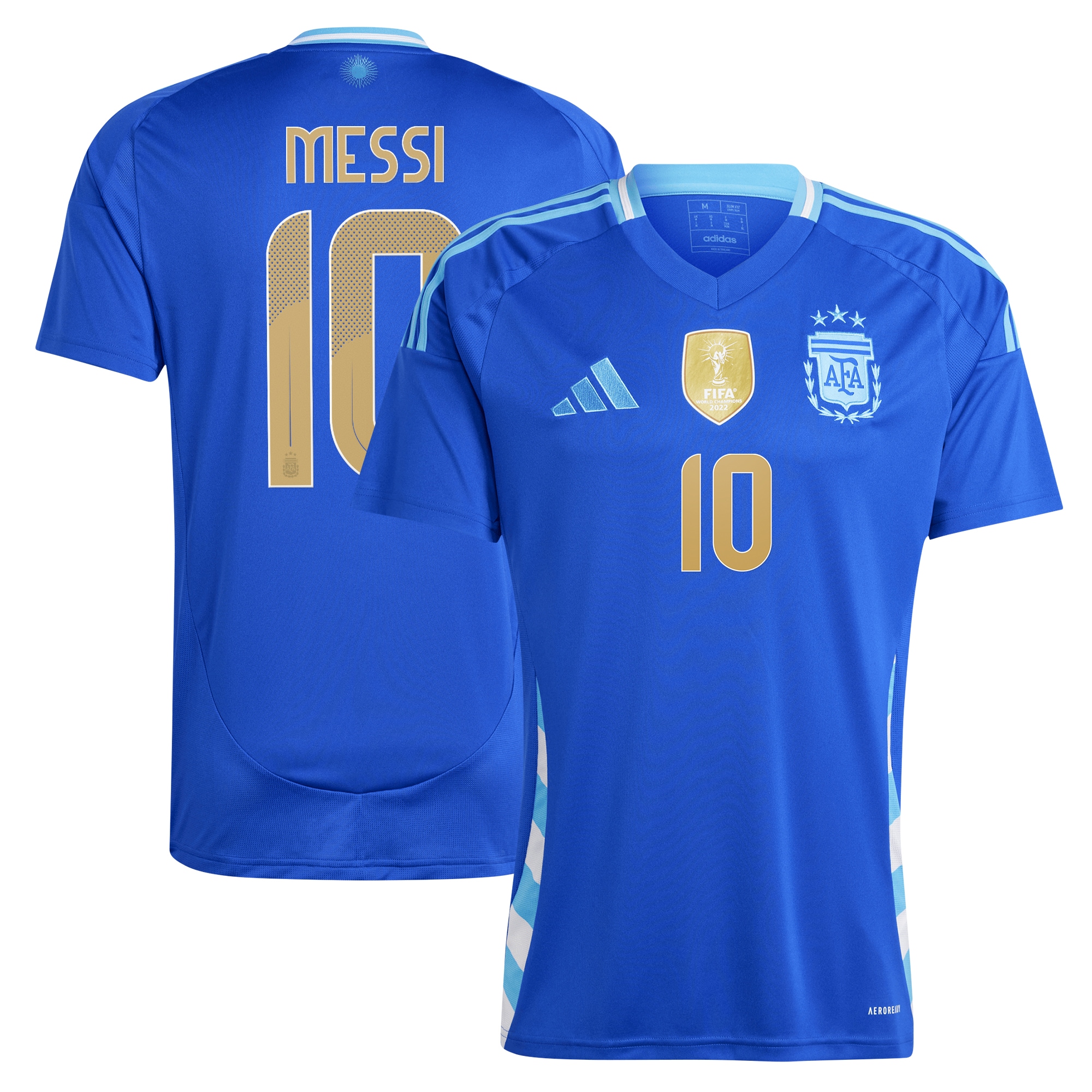 Lionel Messi Argentina National Team 2024 Away Replica Player Jersey – Blue