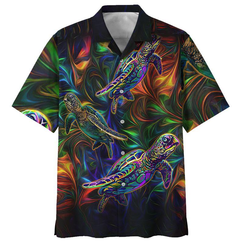 Hippie Galaxy Turtle Hawaii Shirt For Hawaii Aloha Ha81585