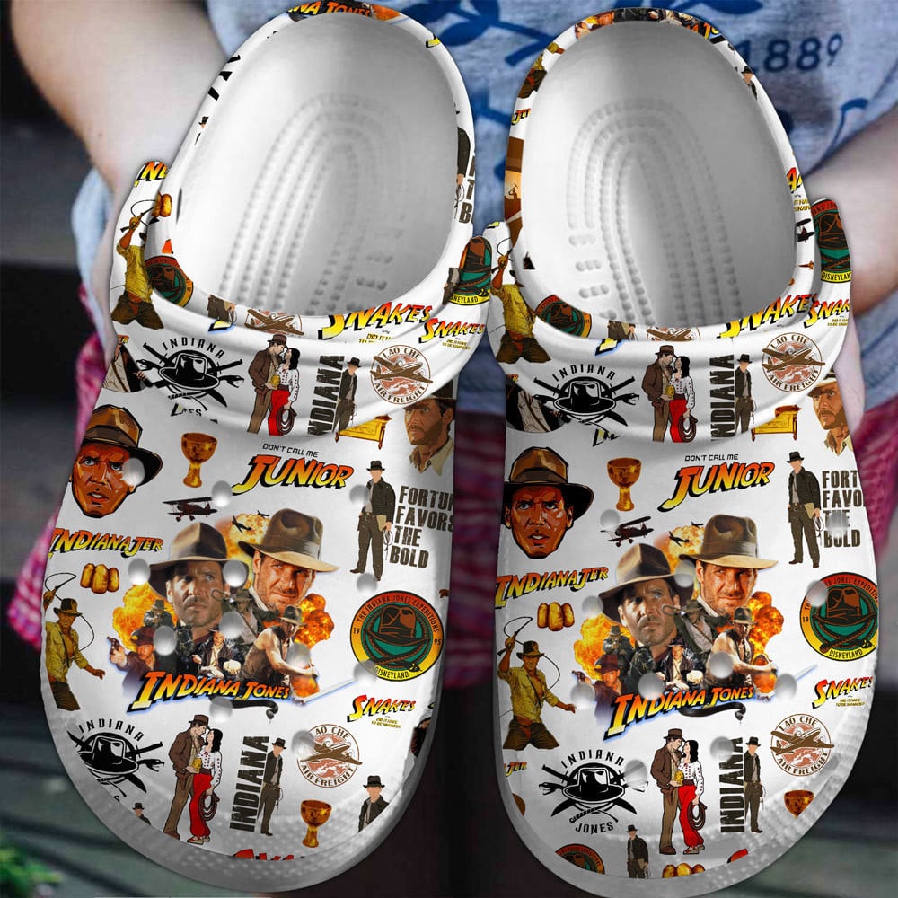 Indiana Jones Movie Crocs Crocband Clogs Shoes Comfortable For Men Women and Kids 5