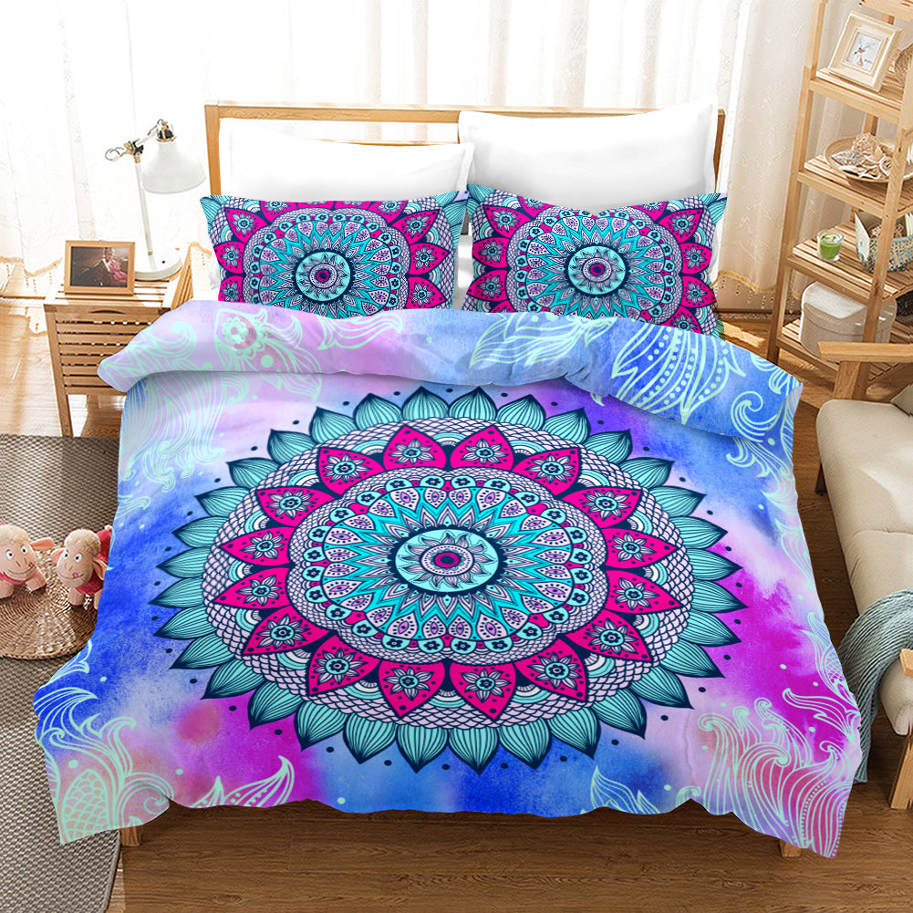 3D Purple Bohemian Elephant Quilt Cover Set Bedding Set Pillowcases 105