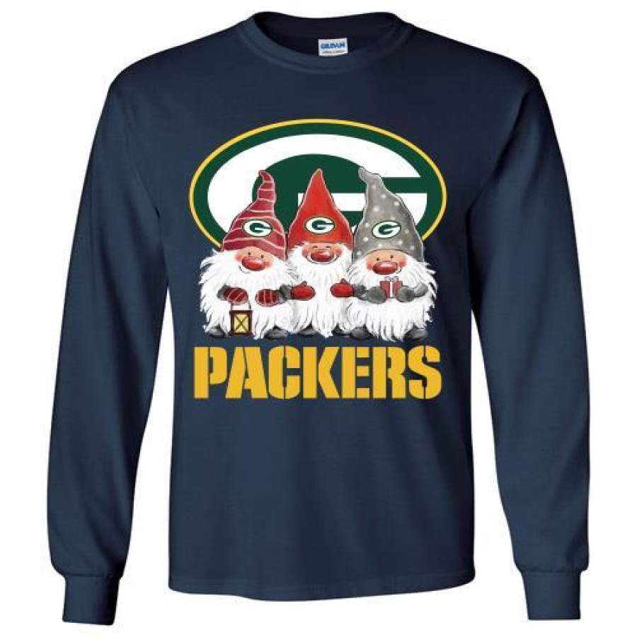 Gnomies Green Bay Packers Christmas Long Shirt