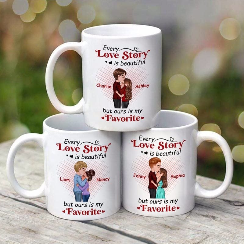 Our Love Story Is My Favorite Kissing Couple Gift For Her For Him Personalized Mug