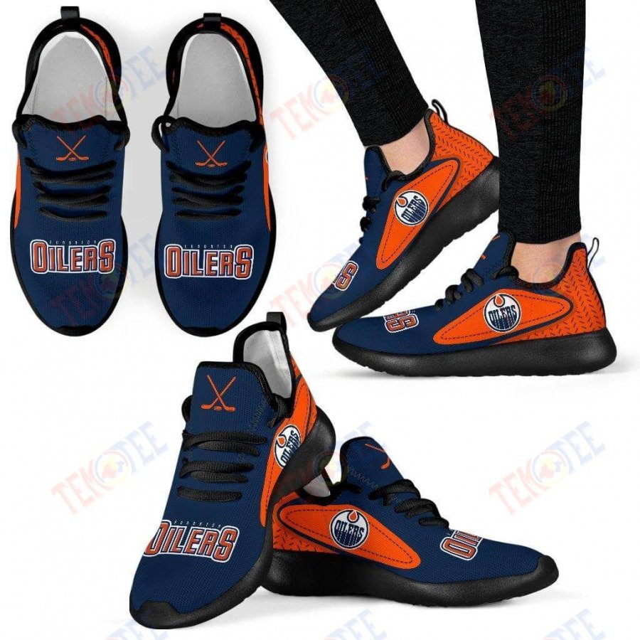 Mens Womens Edmonton Oilers Sneakers Legend React Mesh Knit Sneaker Running Shoes For Men Women TDT799