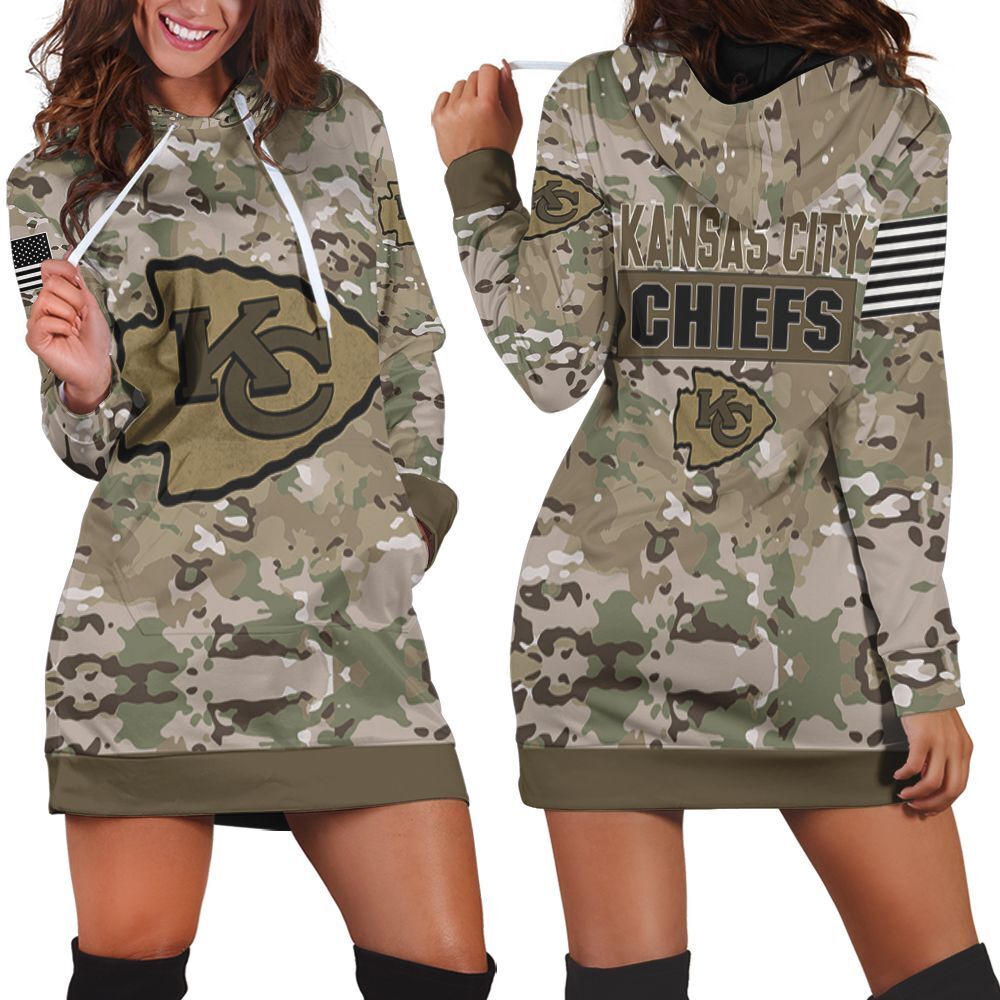 Women’S Kansas City Chiefs Camo Hoodie Dress