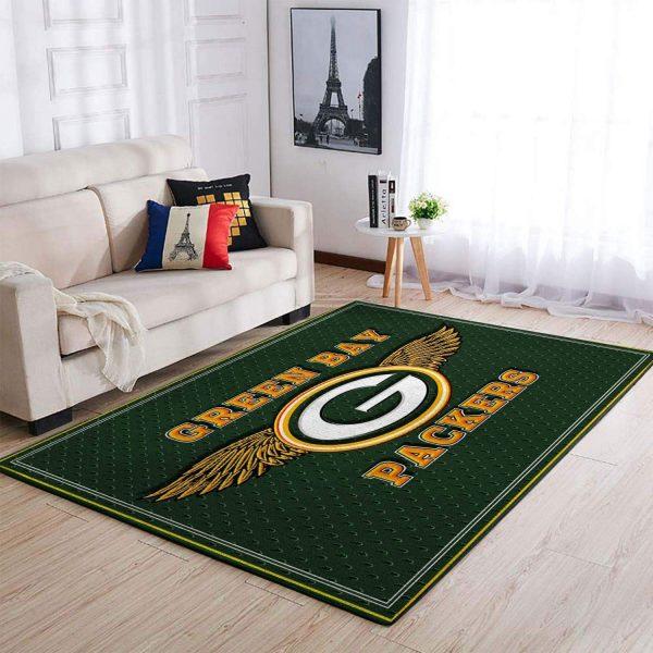 Green Bay Packers Christmas Home Decor Rectangle Area Rug