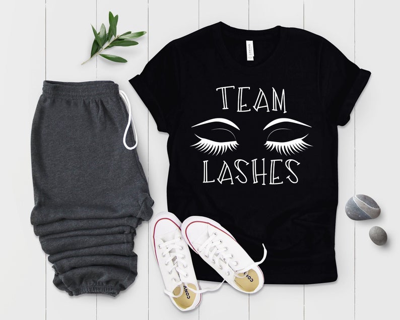 Team Lashes Gender Reveal Party Team Girl Matching Shirts