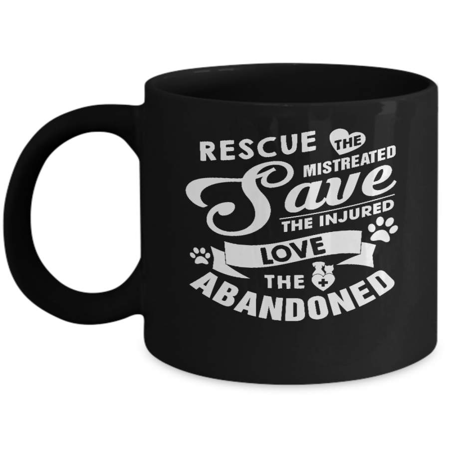 Rescue Save Love Animal Dog Lover Cat Lover Veterinarian Mug