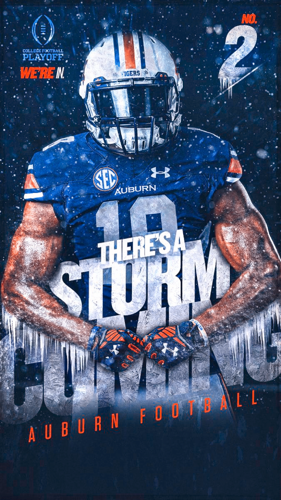 Auburn tigers there’s a storm coming poster canvas poster canvas