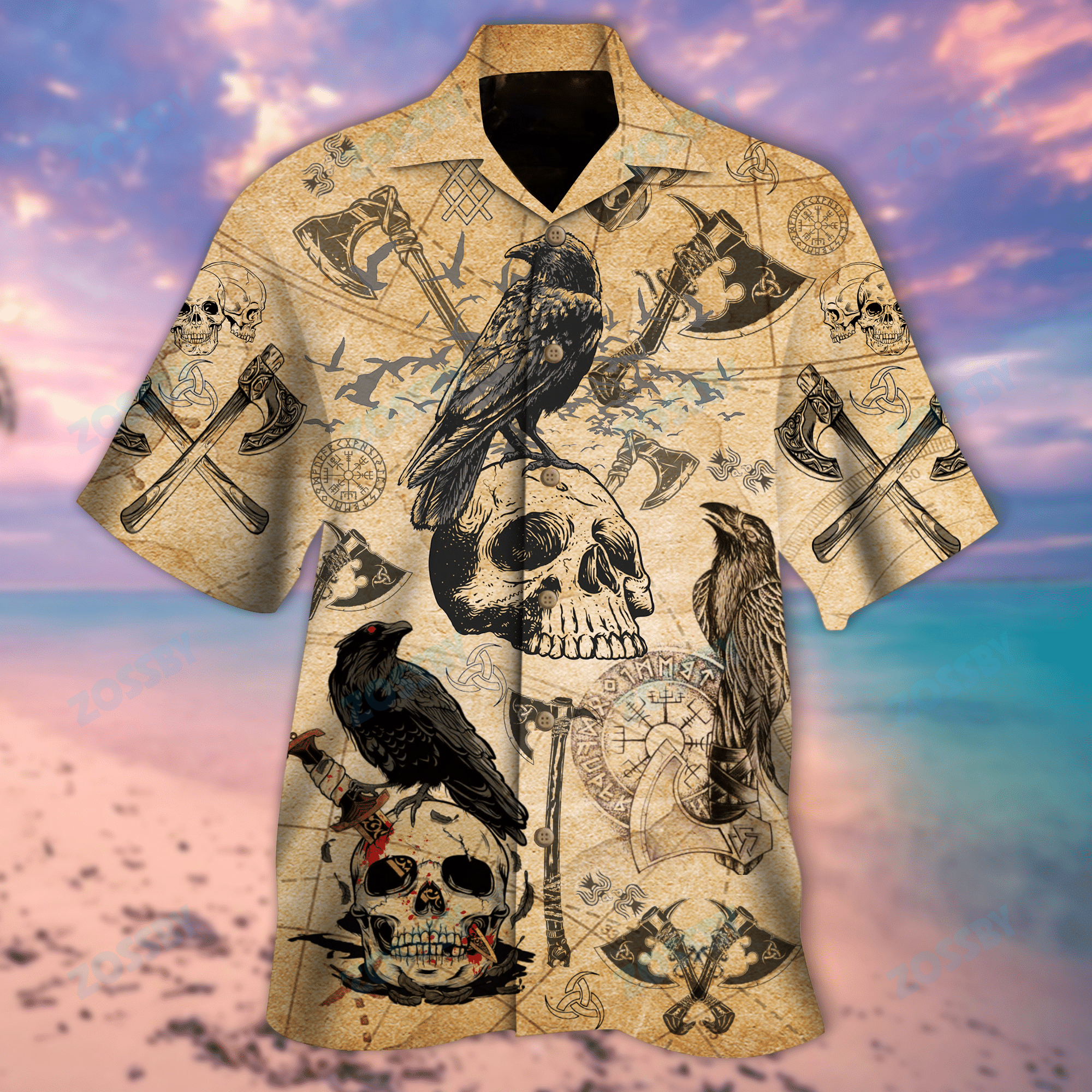 Viking Axes Hawaii Shirt Re Ha50546