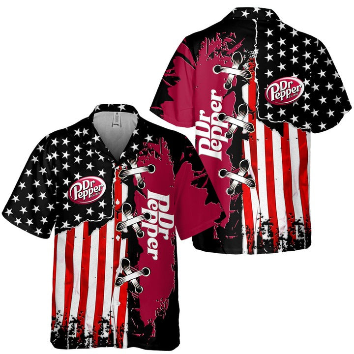 Dr Pepper Usa Flag Hawaii Shirt Ha48431