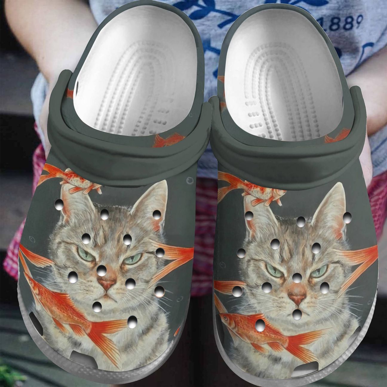 Cat Personalized Clog, Custom Name, Text, Color, Number Fashion Style For Women, Men, Kid, Print 3D Grumpy Cat