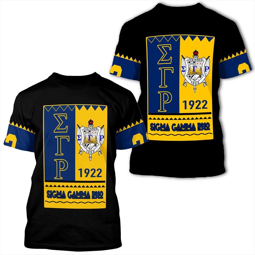 Sorority Tshirt – Sigma Gamma Rho Black Style Tshirt