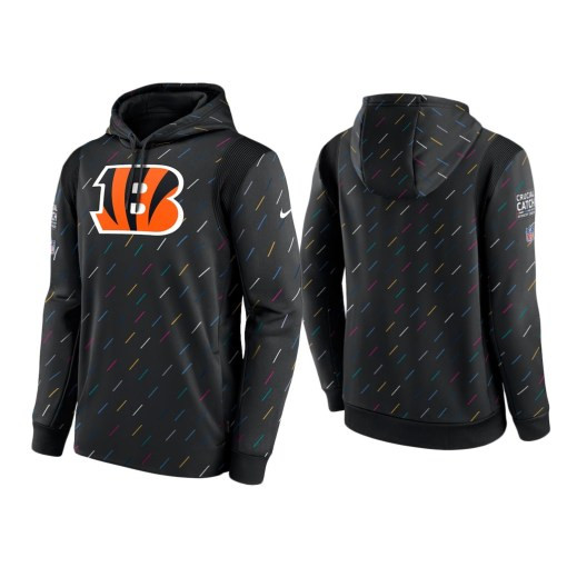 Men’S Cincinnati Bengals 2021 Crucial Catch Charcoal Therma Pullover Hoodie Cincinnati Bengals Charcoal Jacket