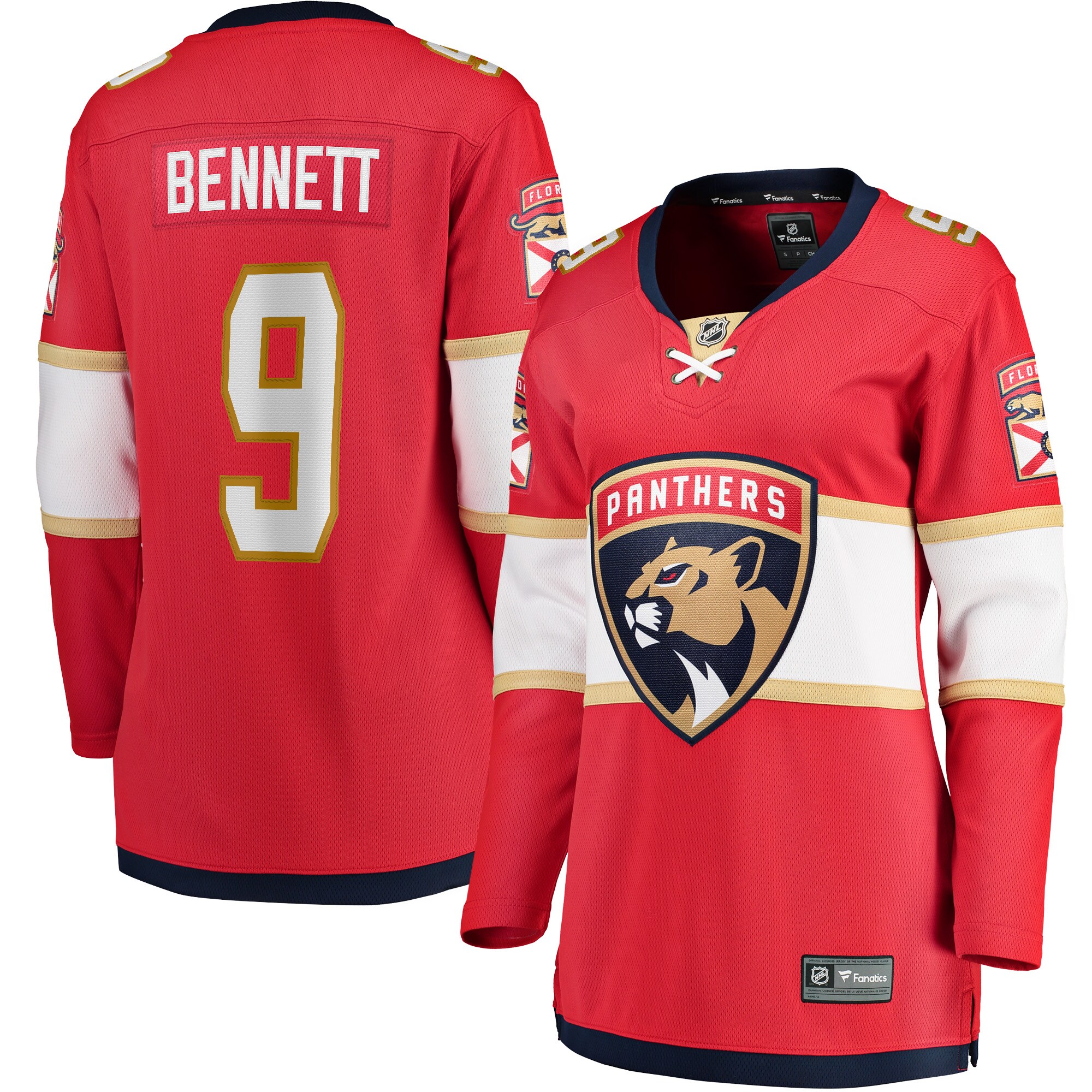 Women's Florida Panthers Sam Bennett Red 2017/18 Home Breakaway Jersey