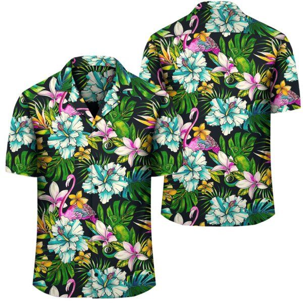 Animals And Tropical Flowers Hawaiian Shirt