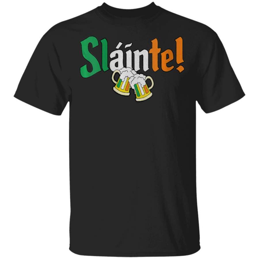 Vintage St. Patrick’s Day Irish Slainte Drinking Beer Cheers T Shirt Saint Paddys Patricks Tshirt Lucky Shirts Drink Green Beer Irish Gifts Funny Tee