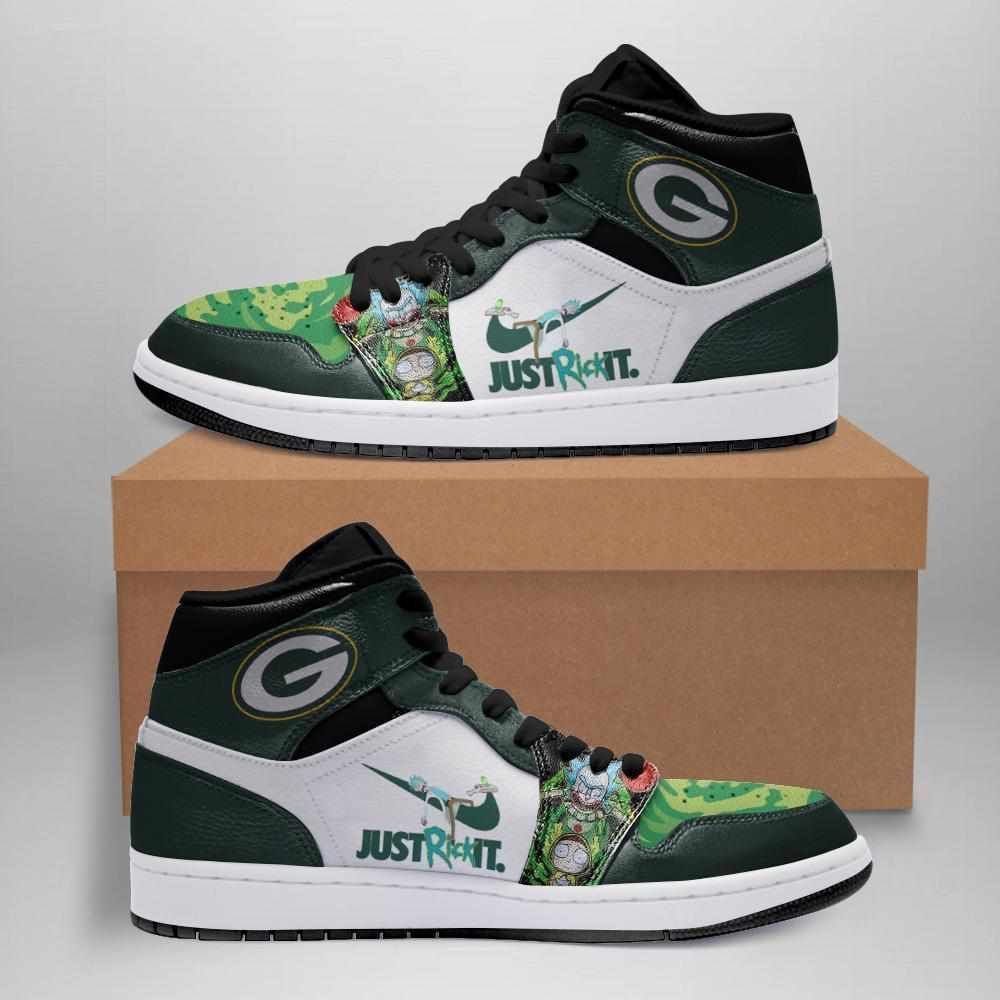 Rick And Morty Green Bay Packers Air Jordan Shoes Sport Sneakers