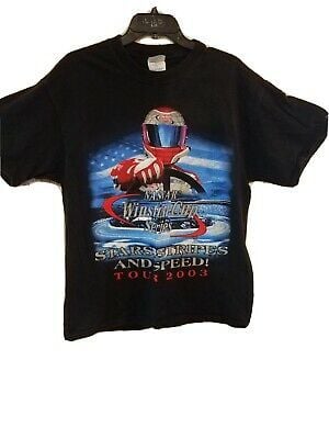 Vintage Nascar Winston Cup Series Stars Stripes And Speed Tour T-shirt 2003 Nos 3437