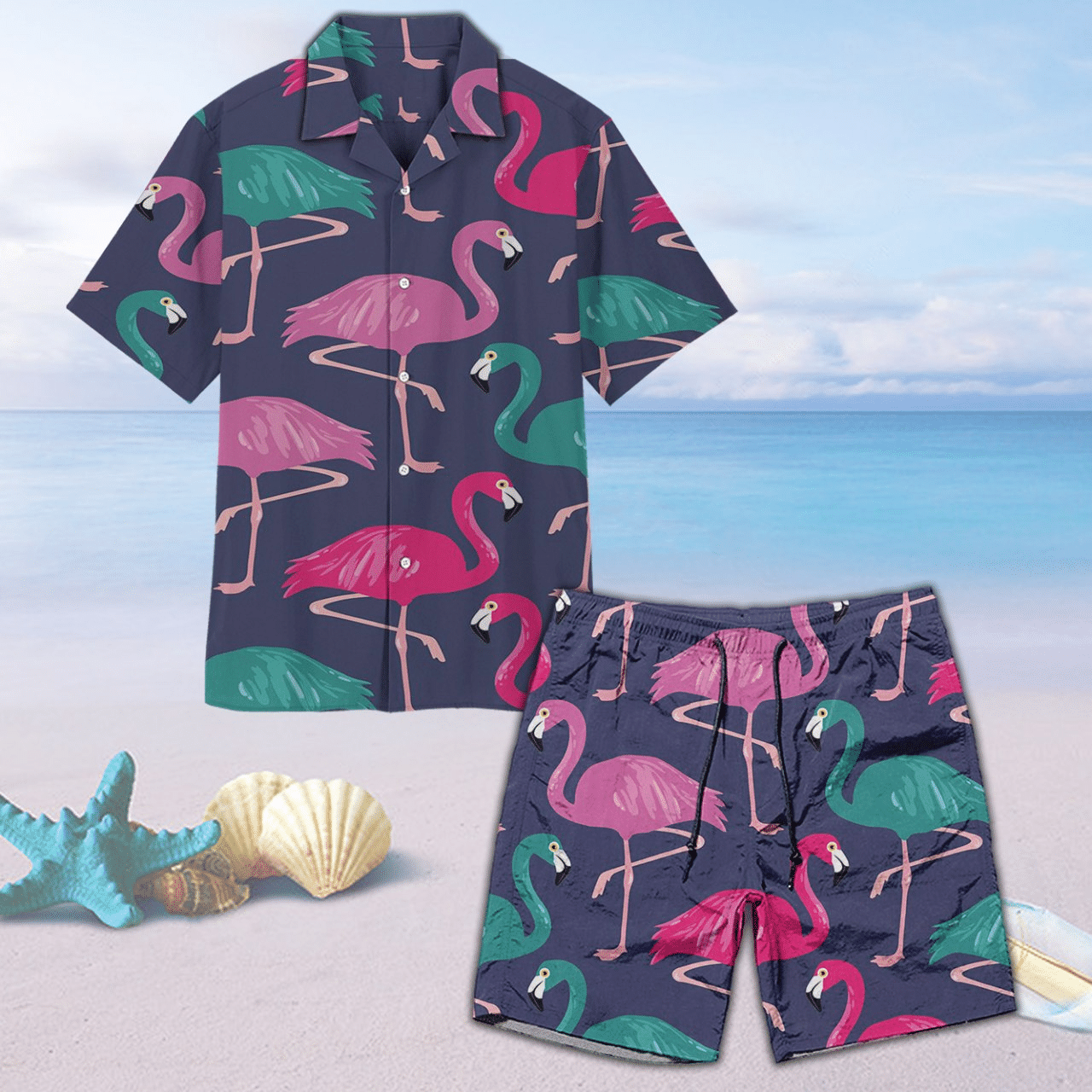 Flamingo Hawaiian Beach Short Ha44508