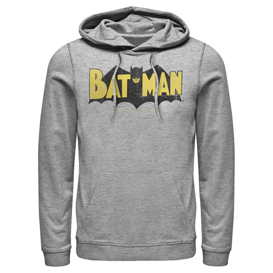 Batman Men’s Logo Vintage  Lightweight Hoodie